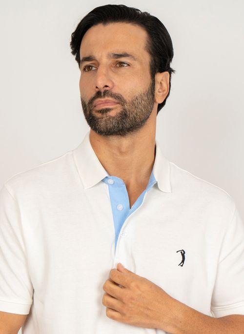 Camisa Polo Star White Lisa Aleatory
