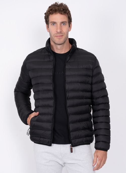 Jaqueta Aleatory Puffer Heat Preta