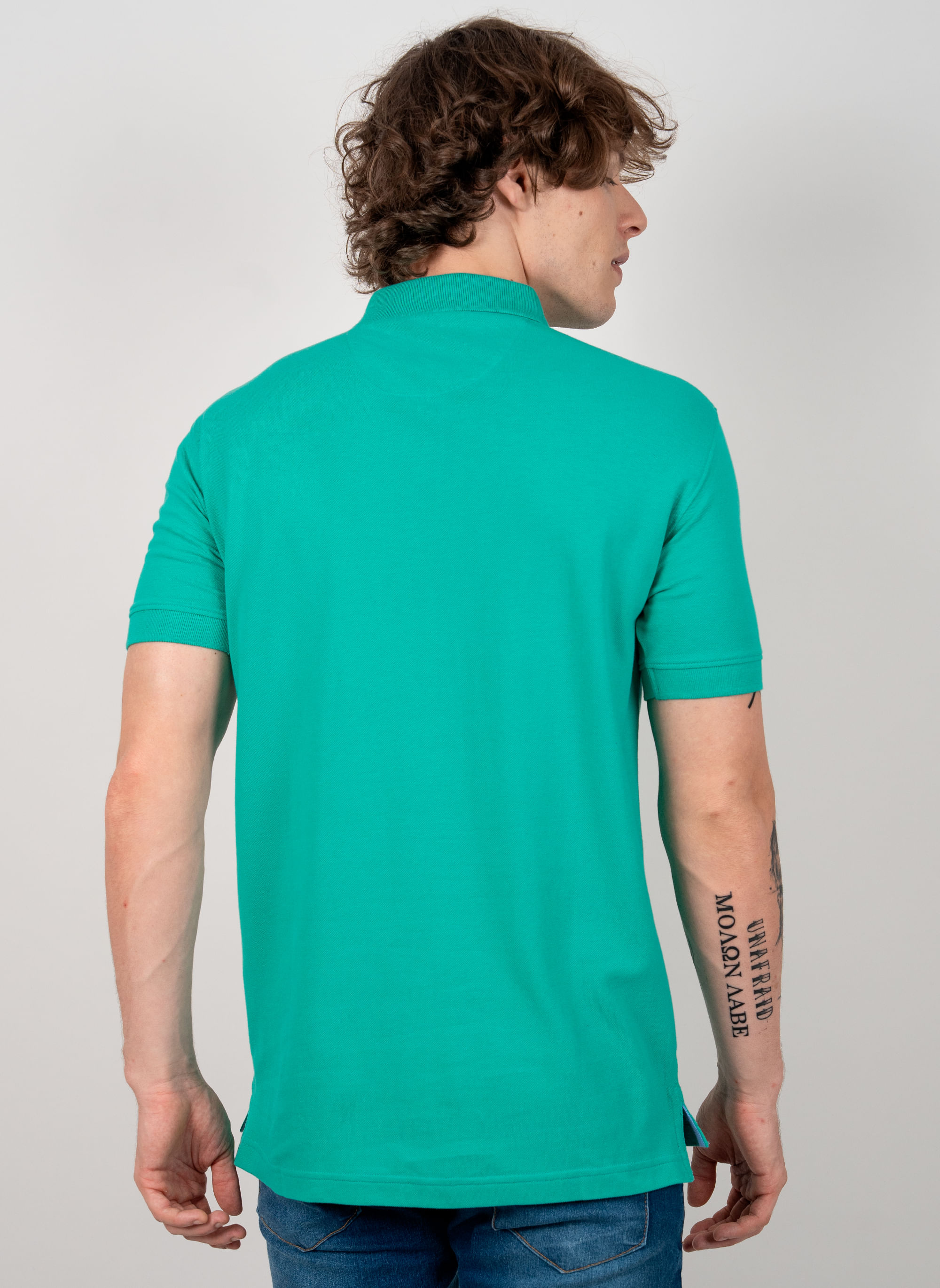 Camisa-Polo-Verde-Lisa-Aleatory-Verde-P