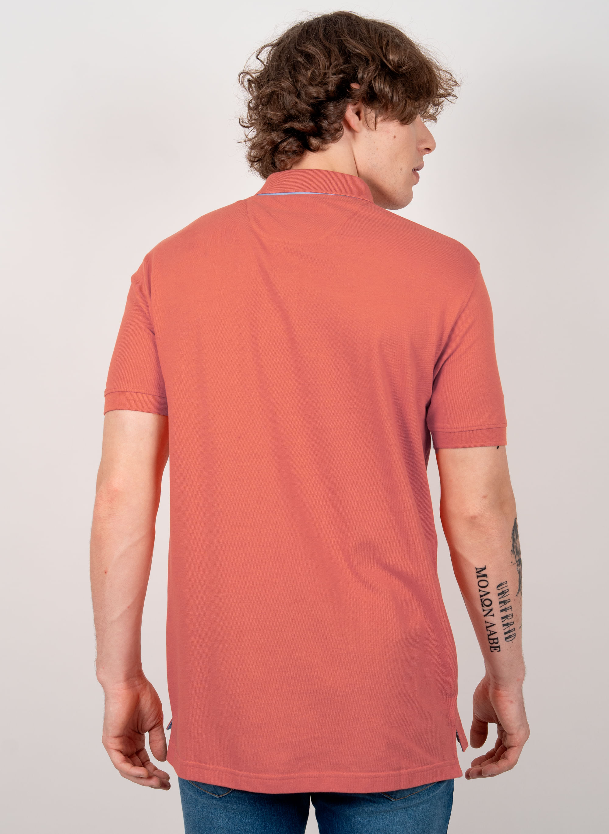 Camisa-Polo-Laranja-Lisa-Aleatory-Laranja-P