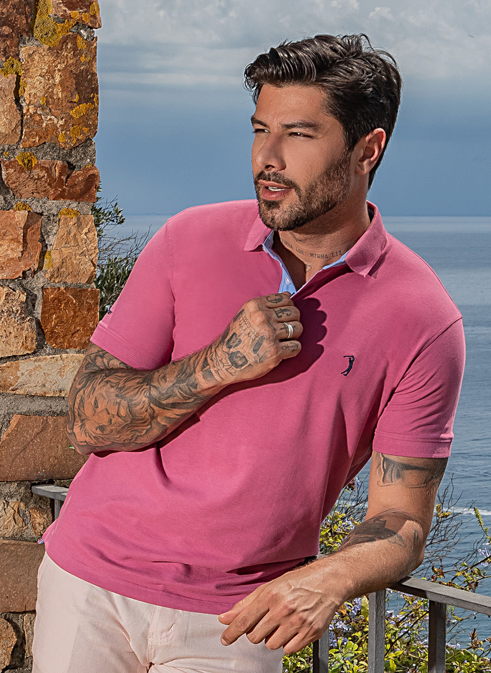 Camisa-Polo-Roxa-Lisa-Aleatory-Roxo-P
