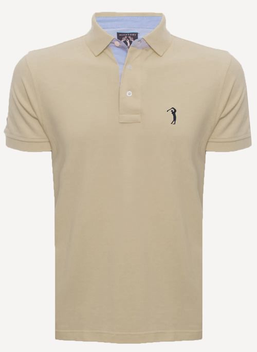 Camisa Polo Bege Lisa Aleatory
