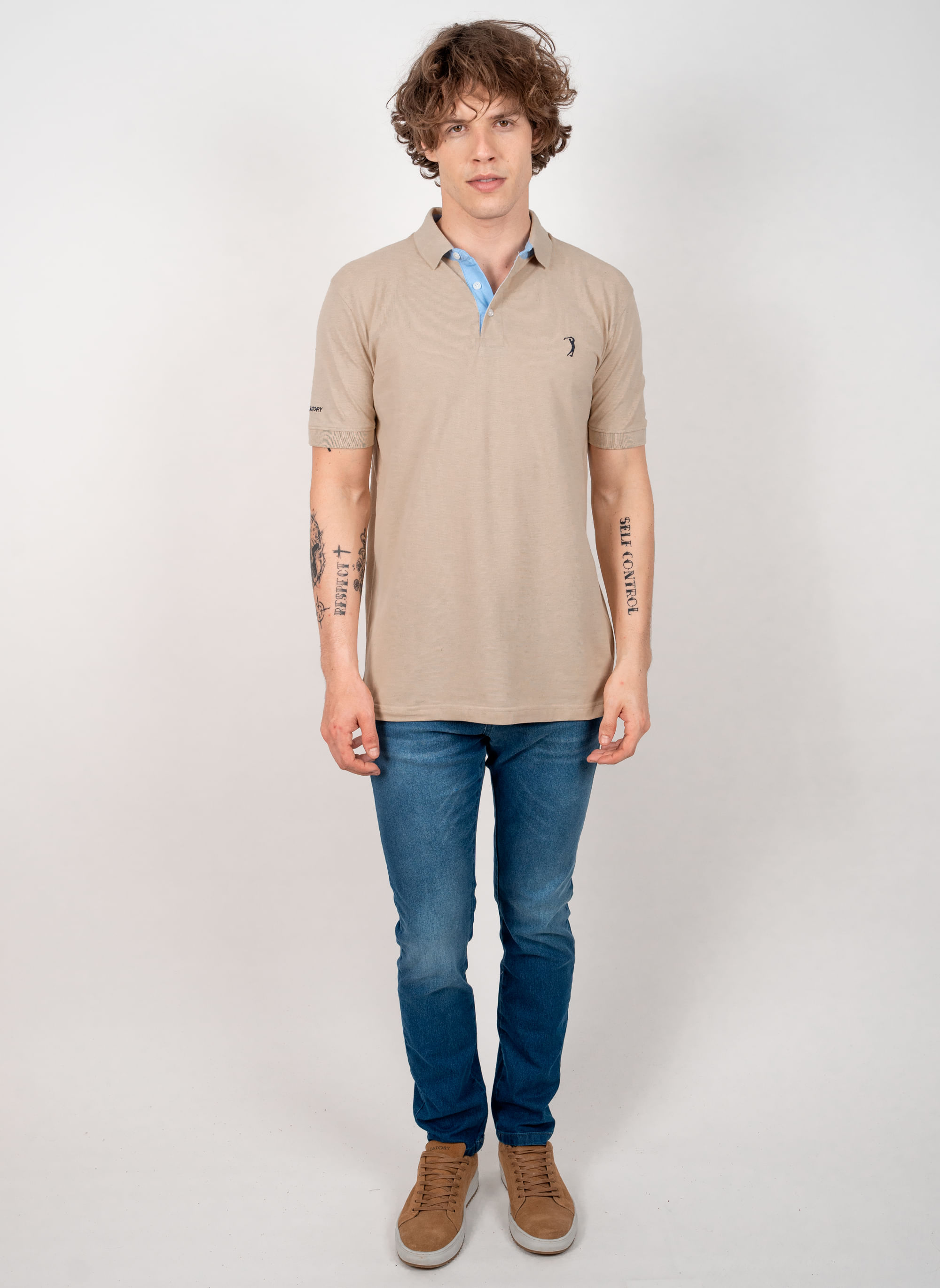 Camisa-Polo-Bege-Lisa-Aleatory-Bege-P