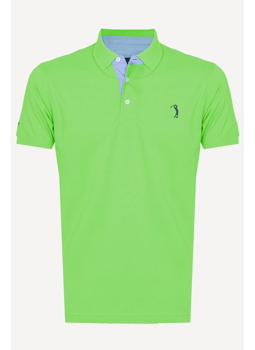 Camisa Polo Verde Limão Lisa Aleatory