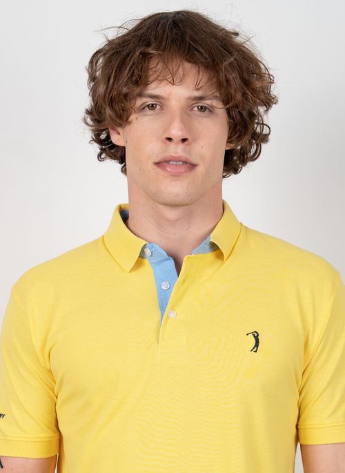 Camisa Polo Amarelo Sun Lisa Aleatory