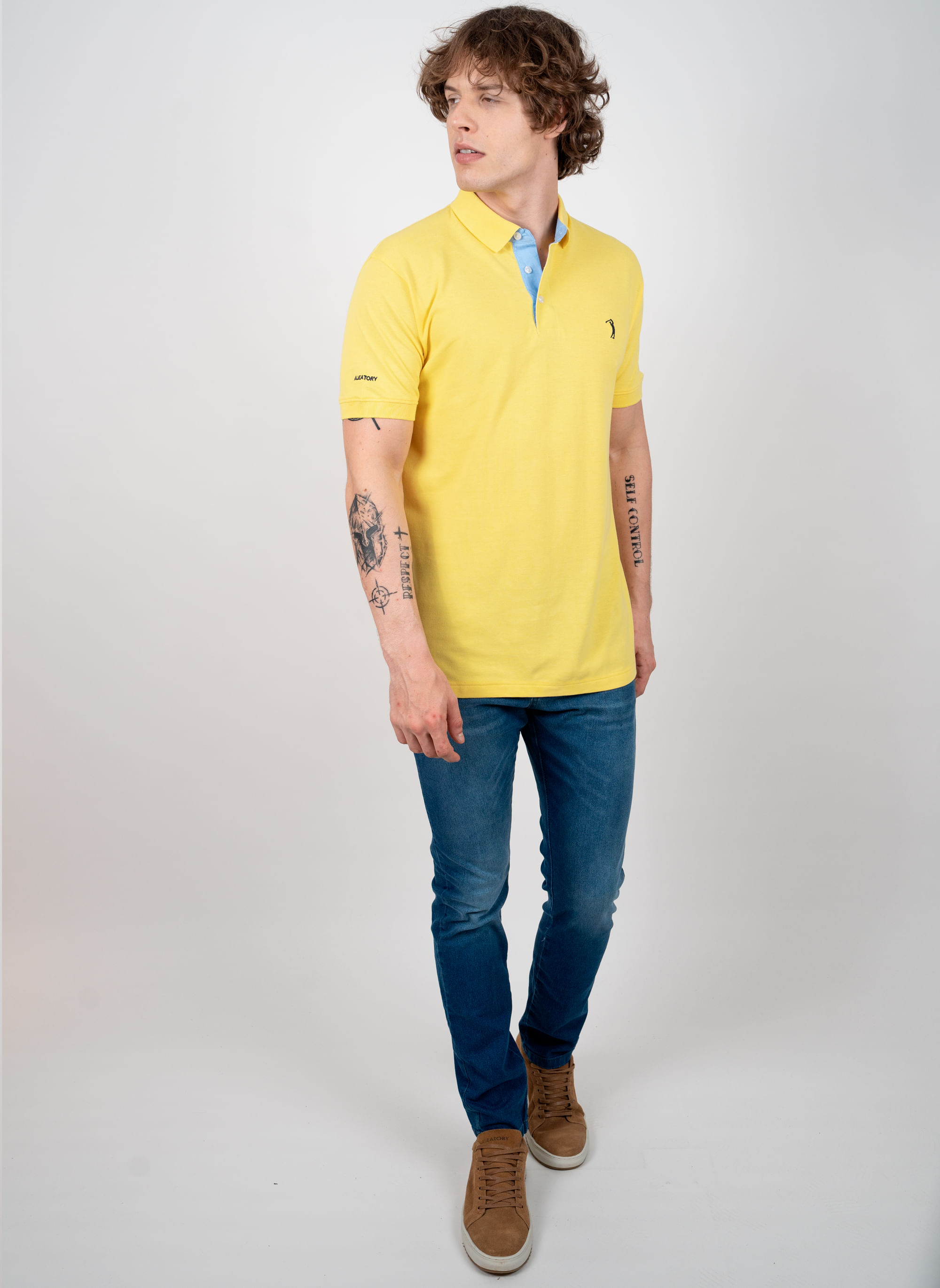 Camisa-Polo-Amarelo-Sun-Lisa-Aleatory-Amarelo-P