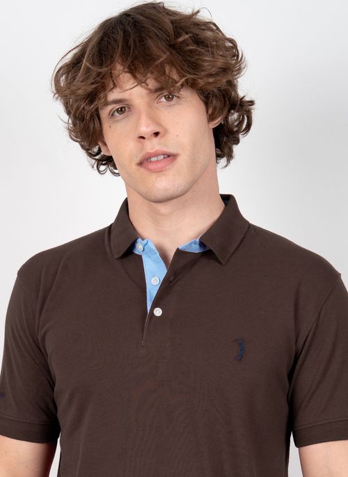 Camisa Polo Coffee Lisa Aleatory