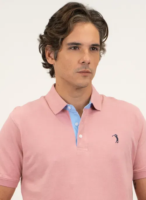 Camisa Polo Aleatory Lisa Cosmetic Pink