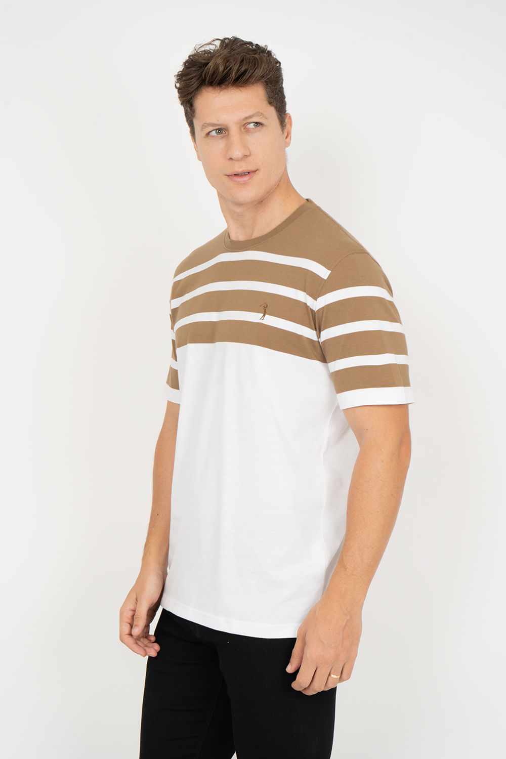 Camiseta-Aleatory-Listrada-Chop-Marrom-Marrom-P