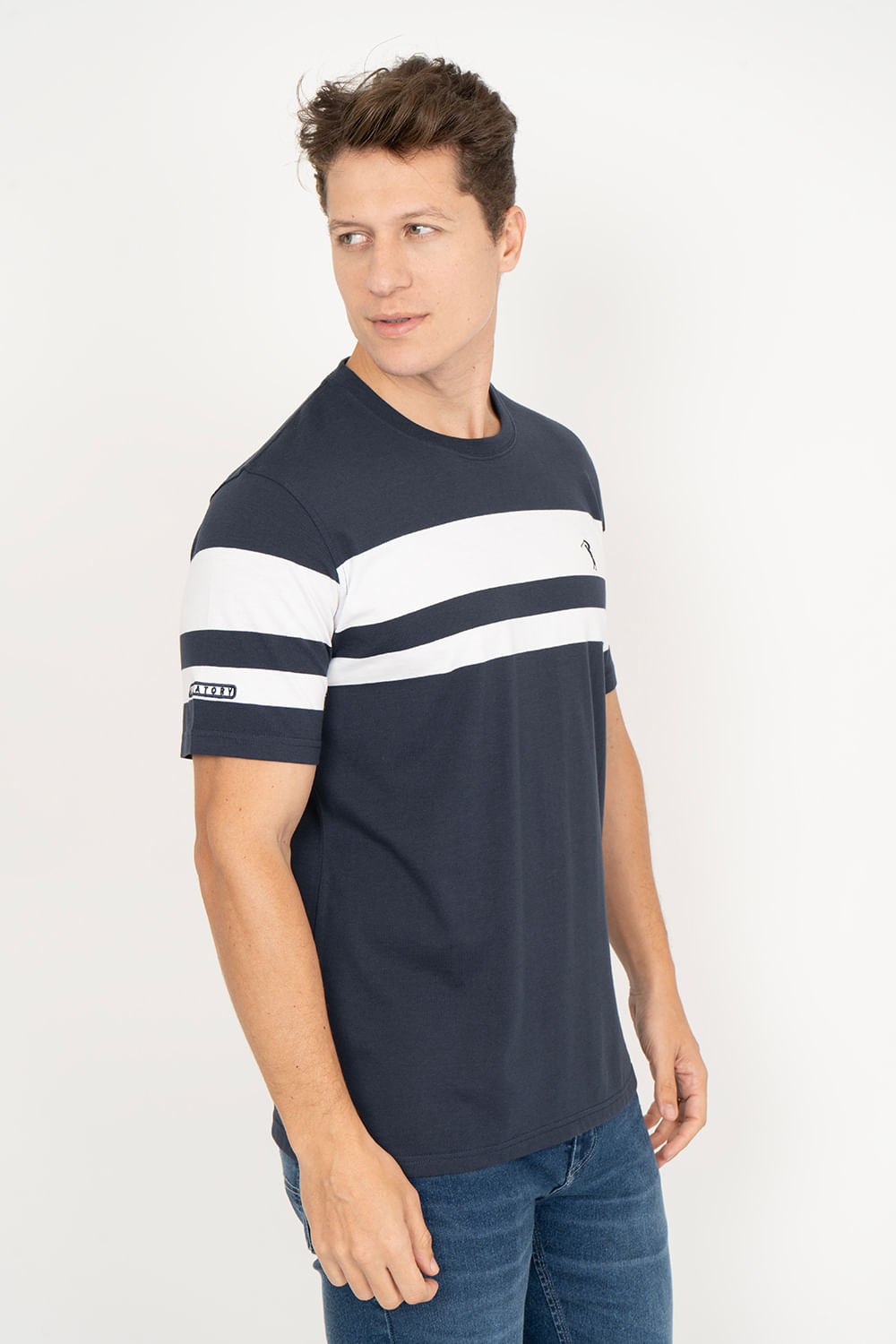 Camiseta-Aleatory-Listrada-Rare-Marinho-Azul-Marinho-P