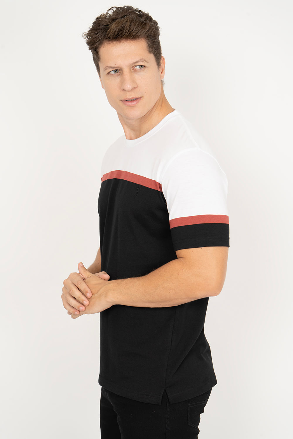 Camiseta-Aleatory-Listrada-Road-Branca-Branco-P