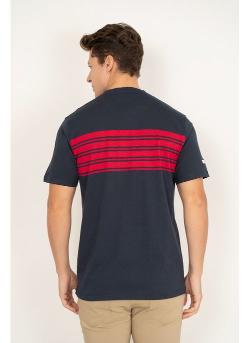 Camiseta Aleatory Listrada Shelf Marinho