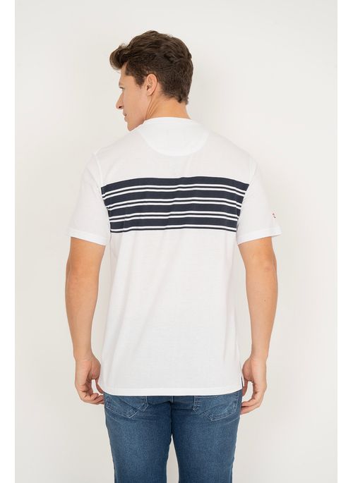Camiseta Aleatory Listrada Shelf Branca