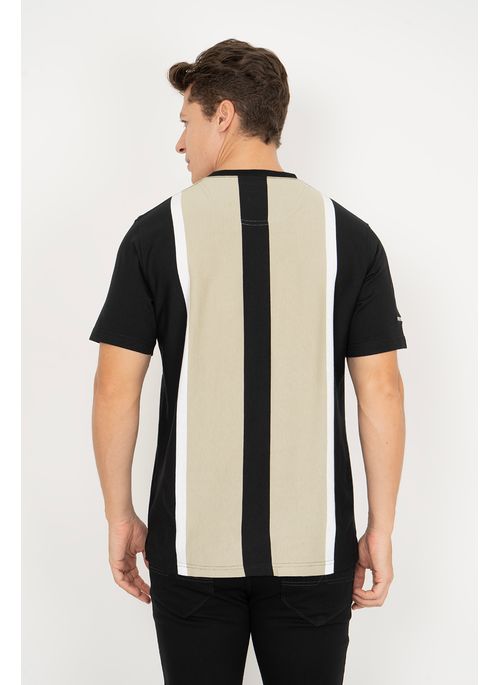 Camiseta Aleatory Listrada Thinker Bege