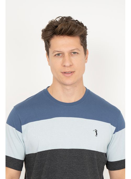Camiseta Aleatory Listrada Theme Azul