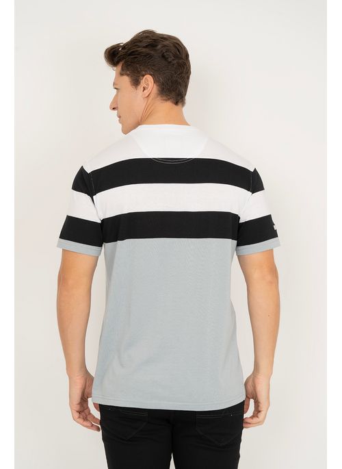 Camiseta Aleatory Listrada Conduct Branca