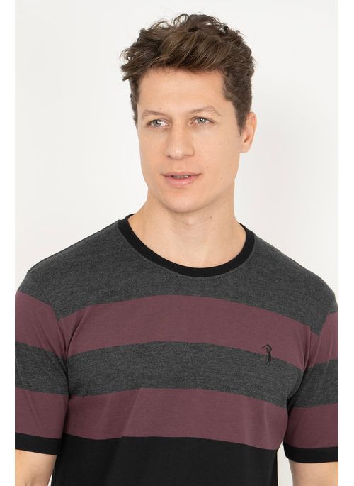 Camiseta Aleatory Listrada Conduct Roxo