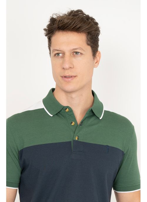 Camisa Polo Aleatory Listrada Loyal Verde