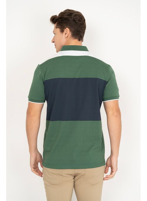 Camisa Polo Aleatory Listrada Loyal Verde