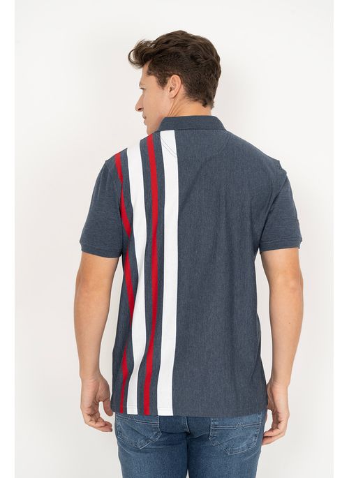 Camisa Polo Aleatory Listrada Range Marinho