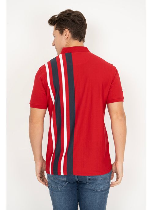 Camisa Polo Aleatory Listrada Range Vermelho