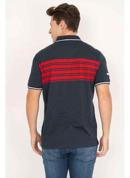 Camisa Polo Aleatory Listrada Hall Vermelha