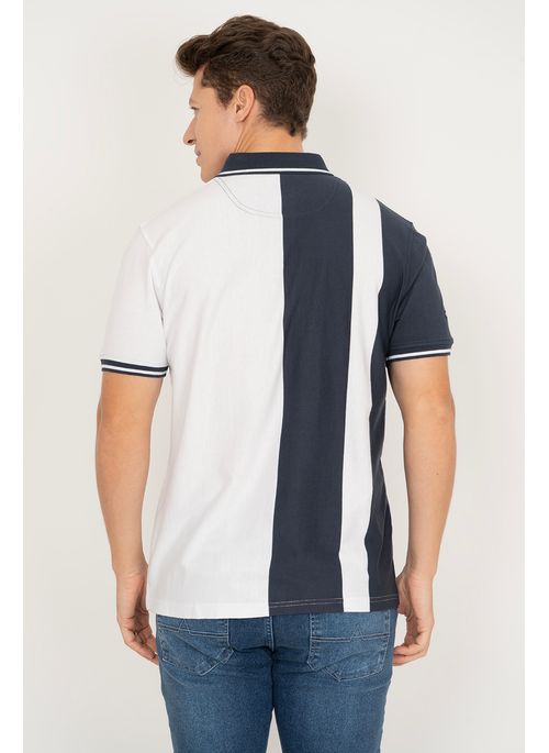 Camisa Polo Aleatory Listrada Defend Branca