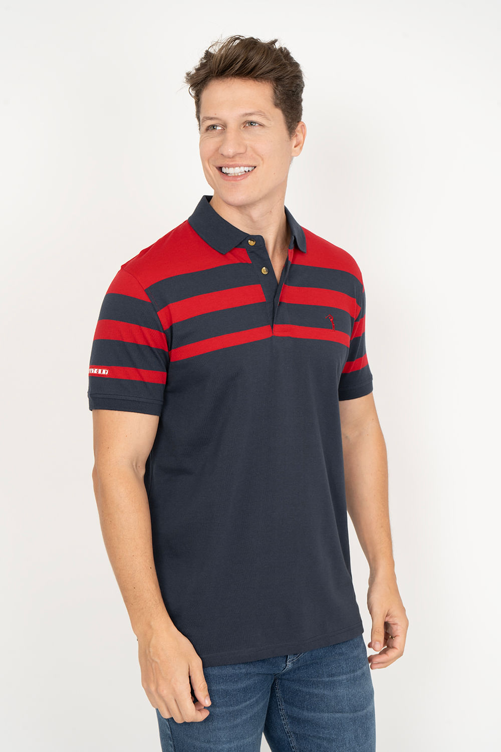 Camisa-Polo-Aleatory-Listrada-Burst-Vermelha-Vermelho-P