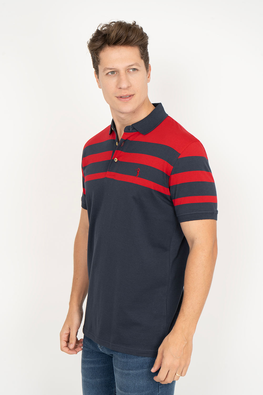 Camisa-Polo-Aleatory-Listrada-Burst-Vermelha-Vermelho-P
