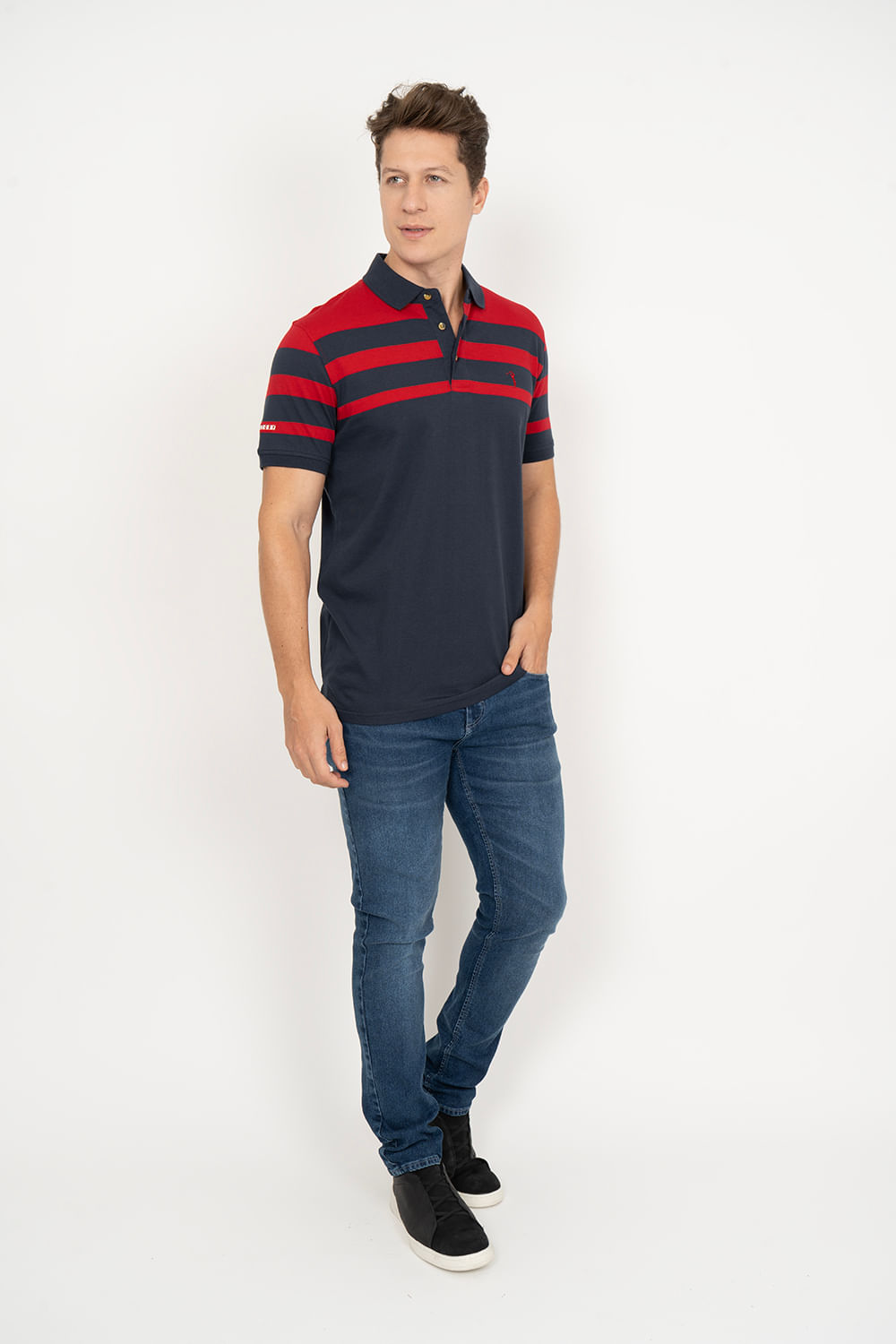 Camisa-Polo-Aleatory-Listrada-Burst-Vermelha-Vermelho-P
