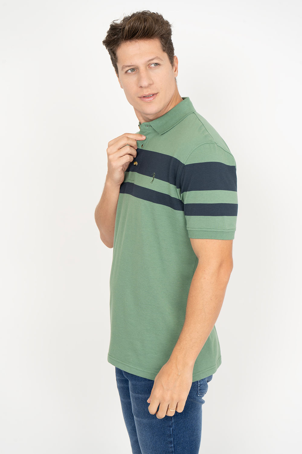 Camisa-Polo-Aleatory-Listrada-Essay-Verde-Verde-P