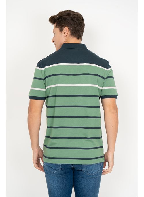 Camisa Polo Aleatory Listrada Proper Verde