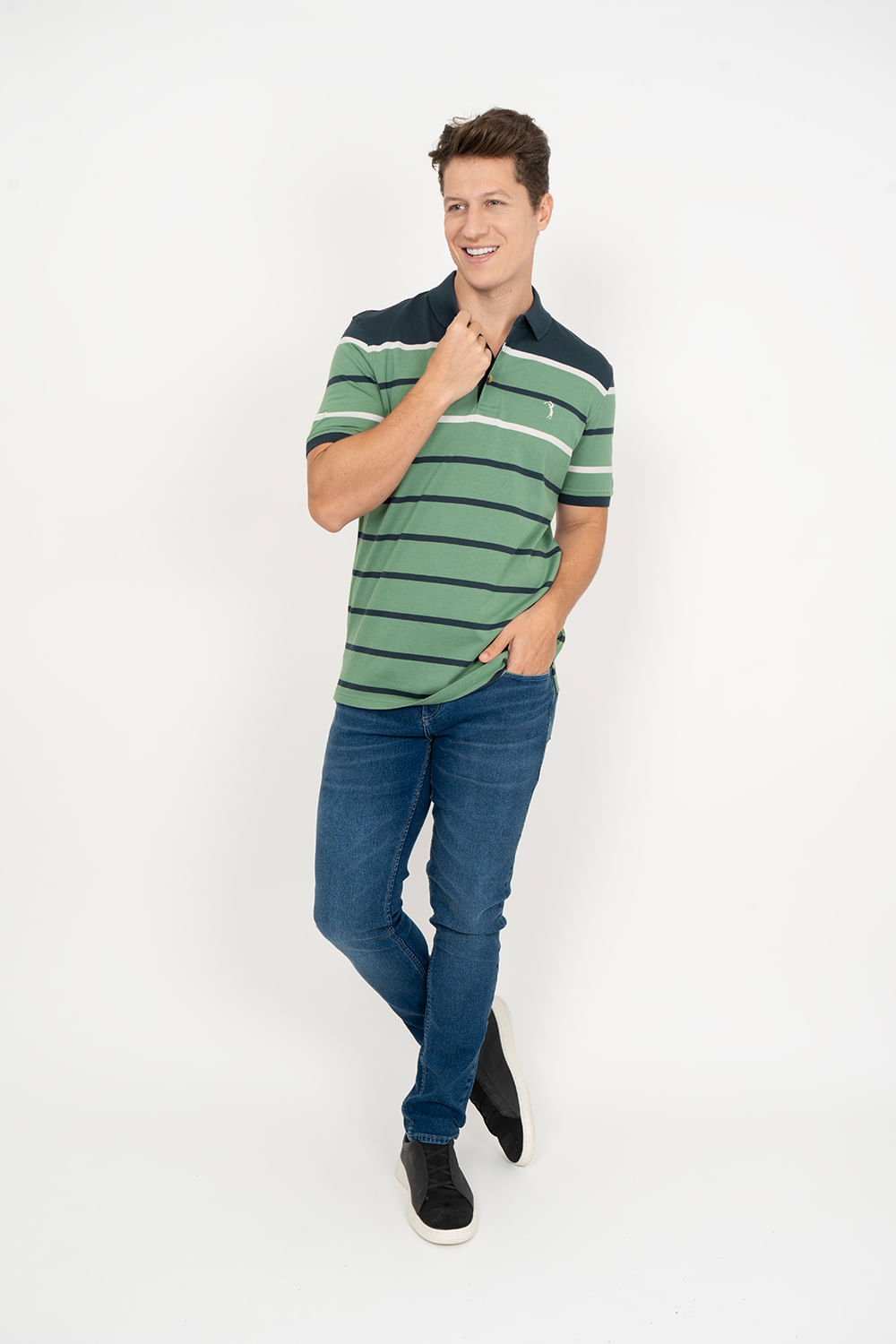 Camisa-Polo-Aleatory-Listrada-Proper-Verde-Verde-P