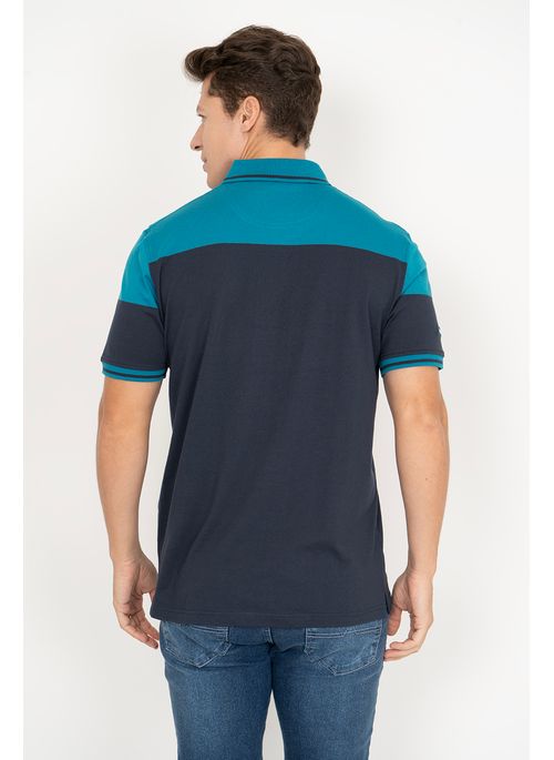 Camisa Polo Aleatory Listrada Harbor Azul
