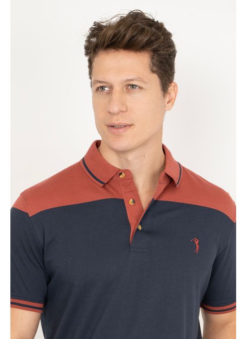 Camisa Polo Aleatory Listrada Harbor Vermelho
