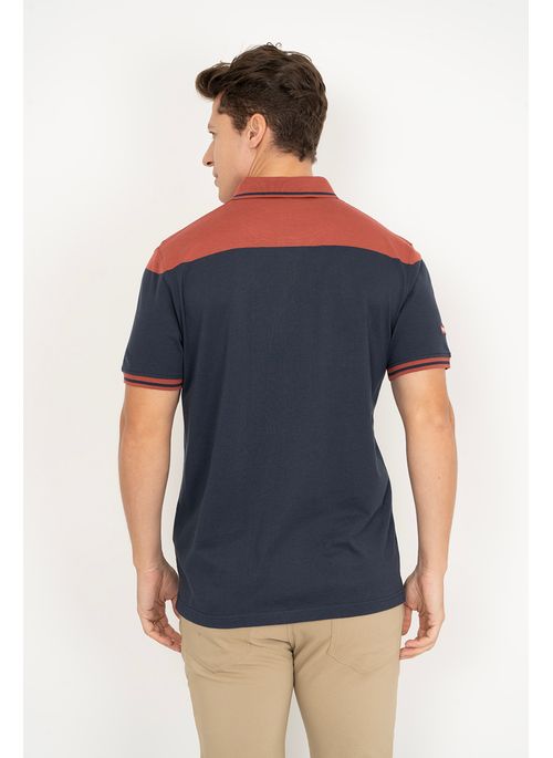 Camisa Polo Aleatory Listrada Harbor Vermelho