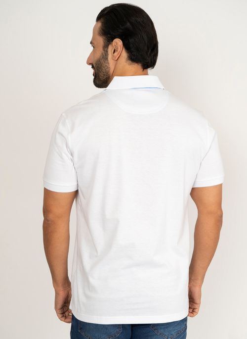Camisa Polo Aleatory Lisa Pound Branca
