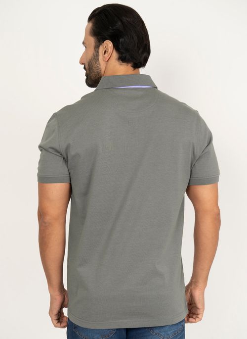 Camisa Polo Aleatory Lisa Pound Grafite
