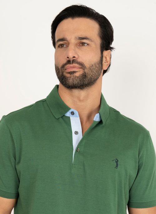 Camisa Polo Aleatory Lisa Pound Verde Escuro
