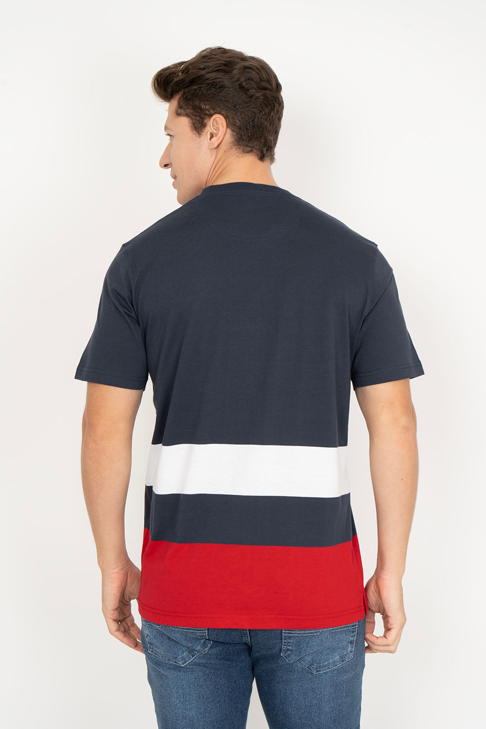 Camiseta-Aleatory-Listrada-Remember-Marinho-Azul-Marinho-P
