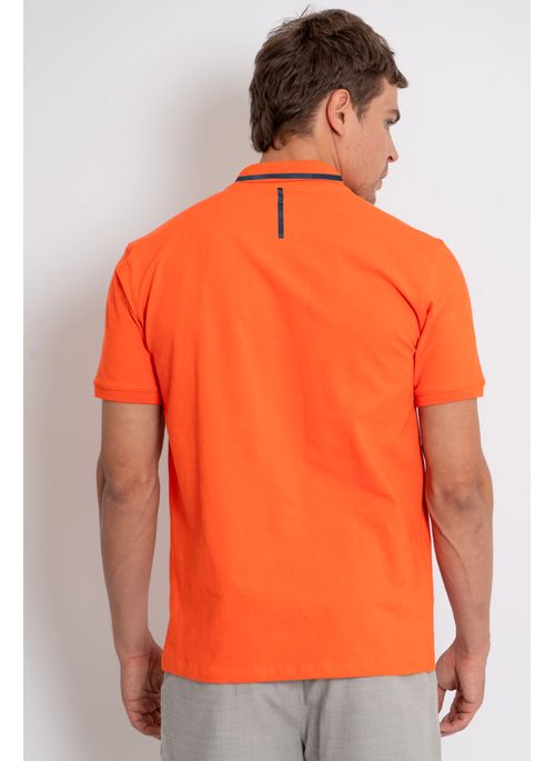 Camisa Polo Masculina Aleatory Cypress Laranja