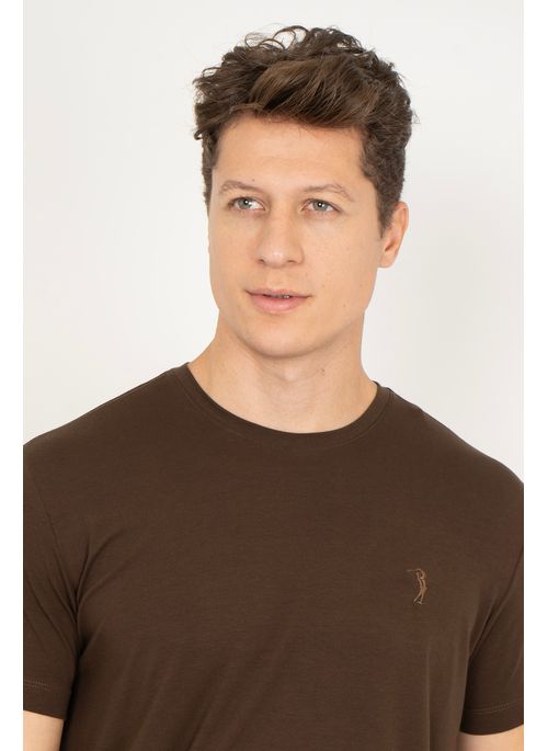 Camiseta Aleatory Lisa Pima Touch Coffee