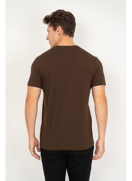Camiseta Aleatory Lisa Pima Touch Coffee