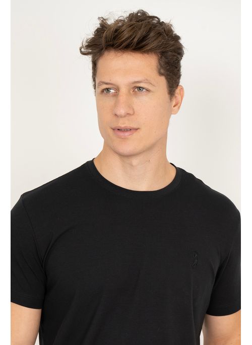 Camiseta Lisa Aleatory Pima Preto