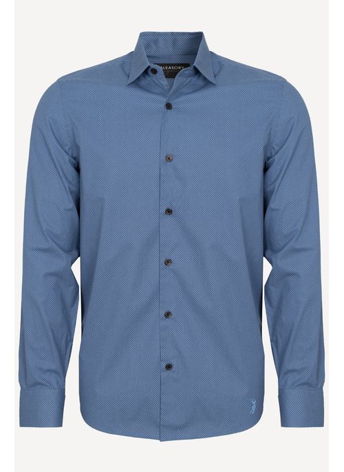 Camisa Signature Estampada Lyon Marinho