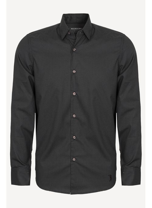 Camisa Signature Estampada Antibes Preto