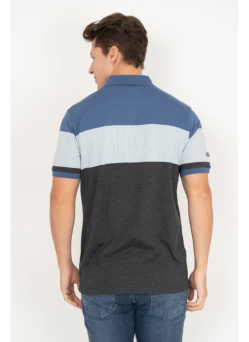 Camisa Polo Aleatory Listrada Coach Marinho
