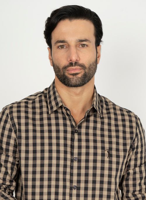 Camisa Xadrez Aleatory Palmer Marrom