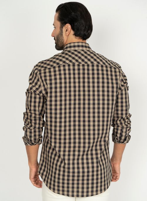 Camisa Xadrez Aleatory Palmer Marrom