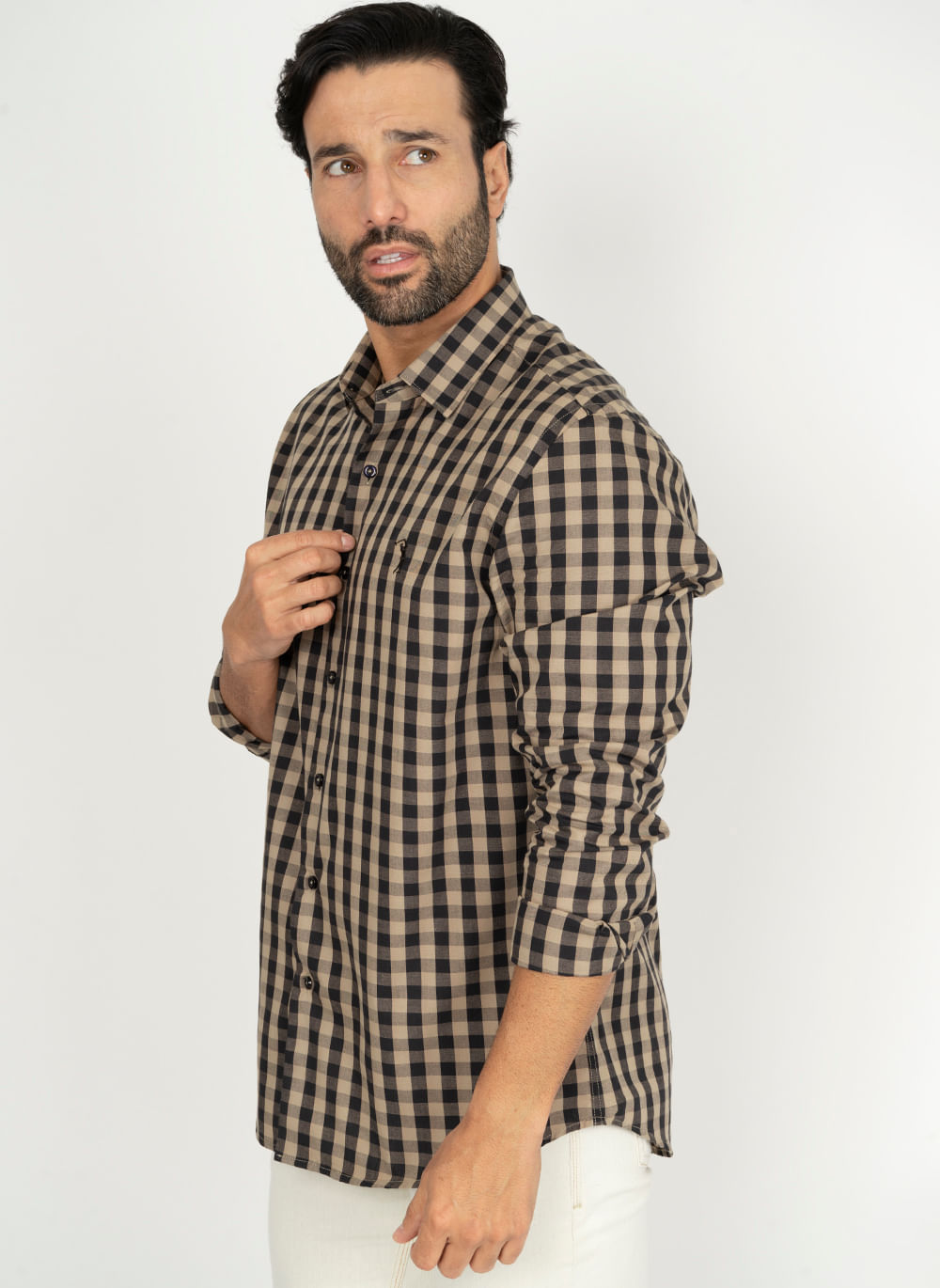 Camisa-Xadrez-Aleatory-Palmer-Marrom-Marrom-M